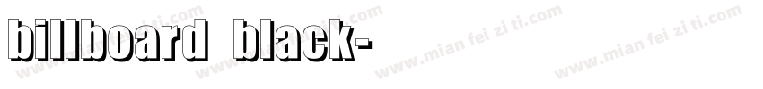 billboard black字体转换
